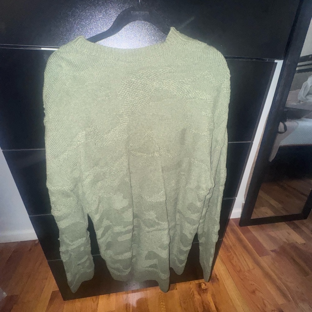 IVY PARK Green Crewneck Sweater Relaxed Fit Knit